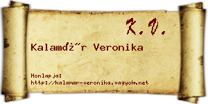 Kalamár Veronika névjegykártya